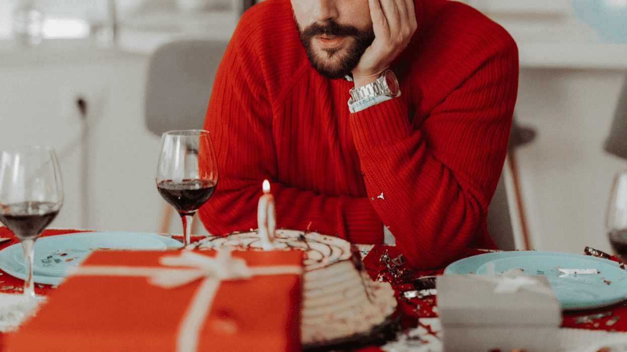Man upset at his own birthday party
