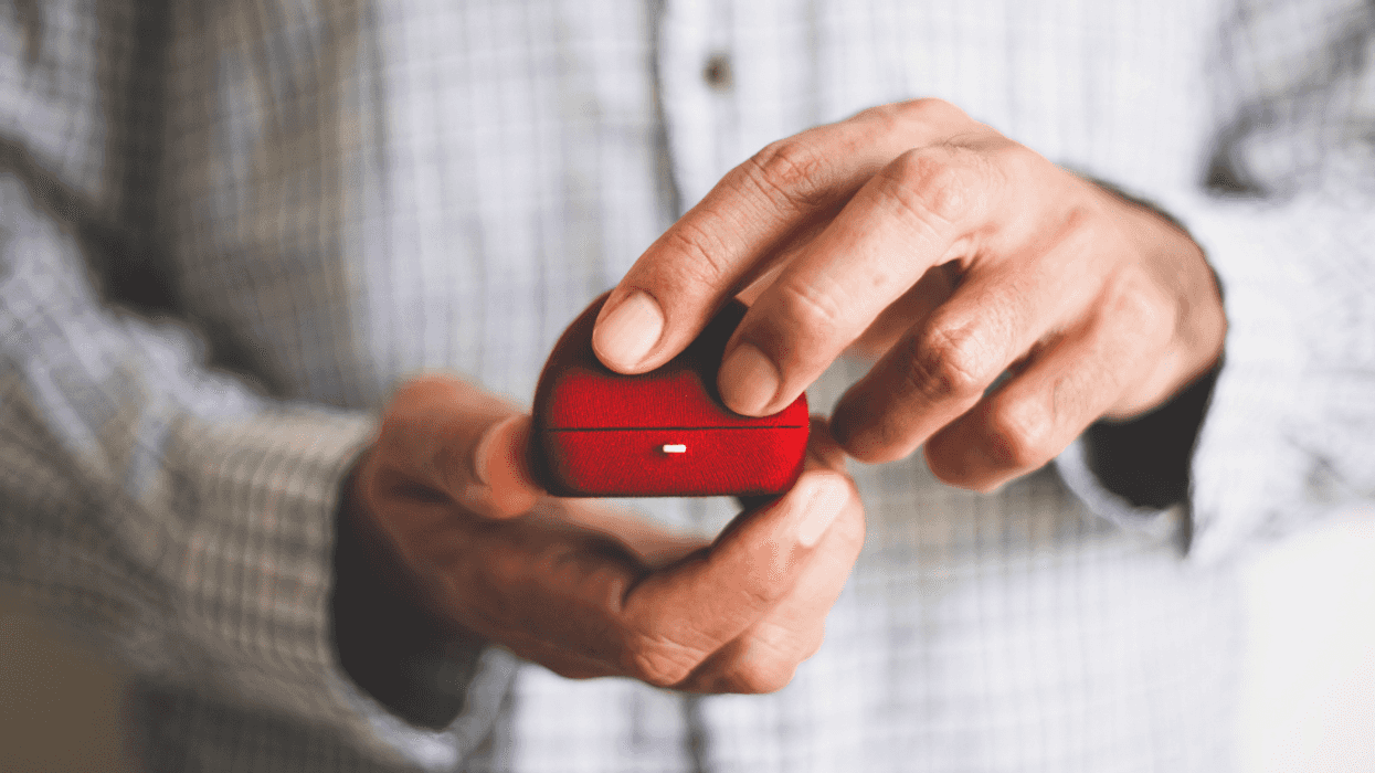 Man with engagement ring