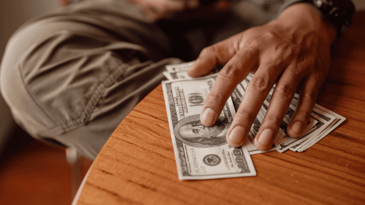 Man with money