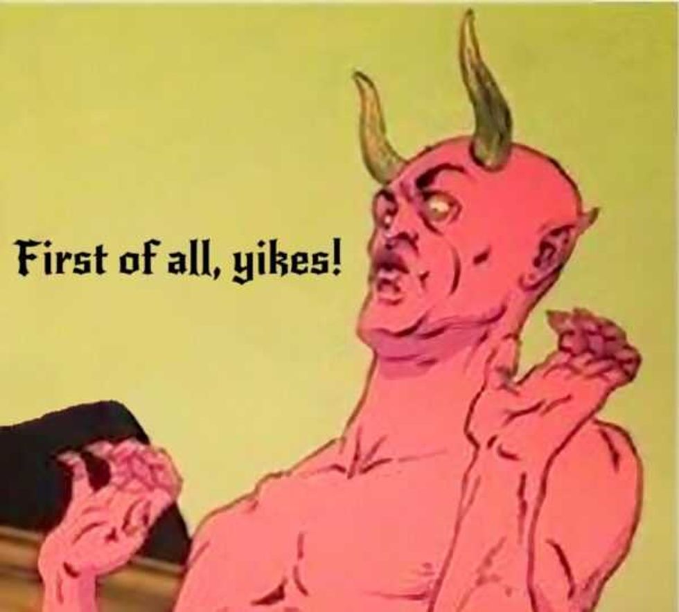 meme of Satan saying