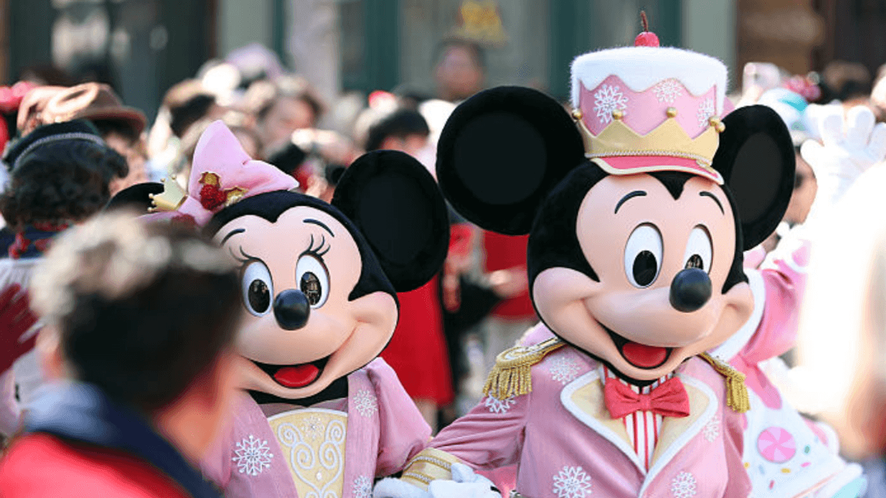 Mickey and Minnie at Disneyland