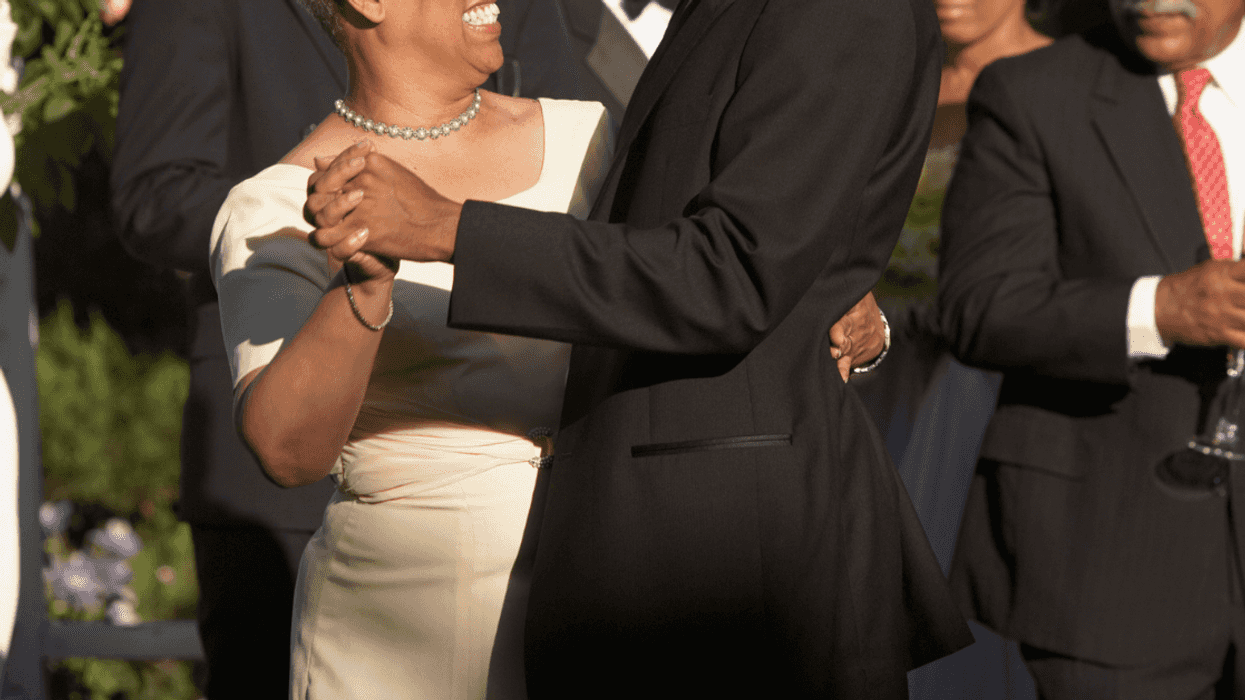 Mom and son dancing at wedding