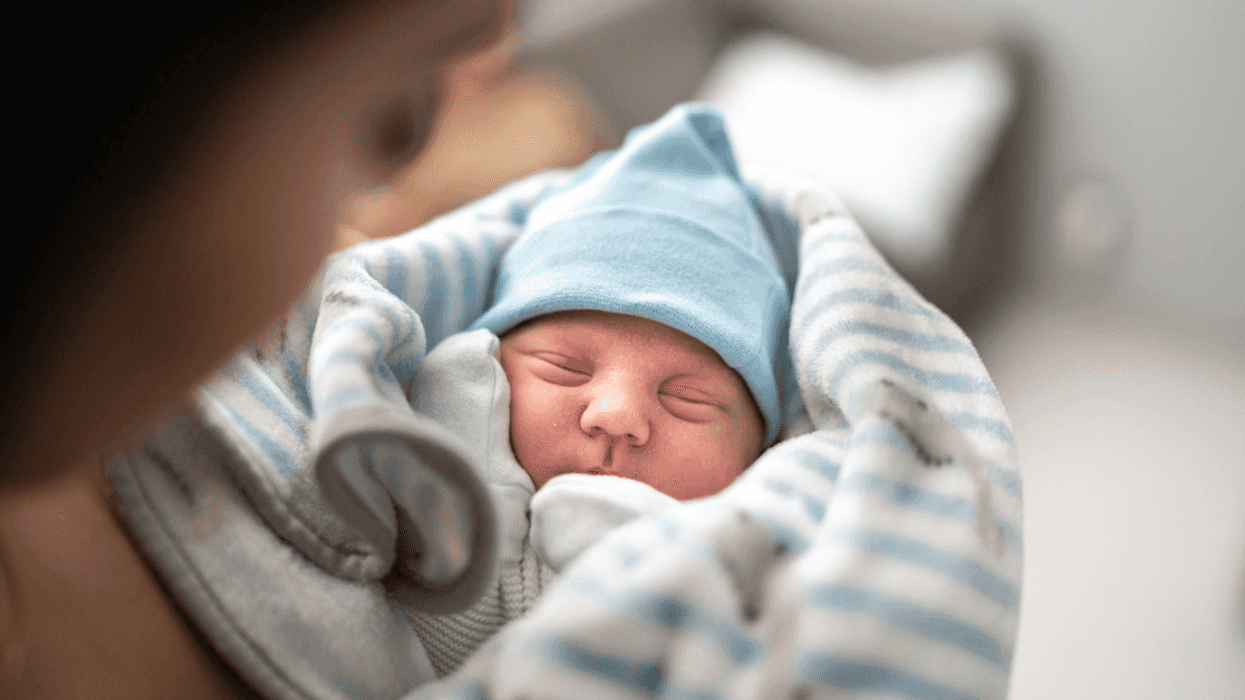 Mom holding her baby
