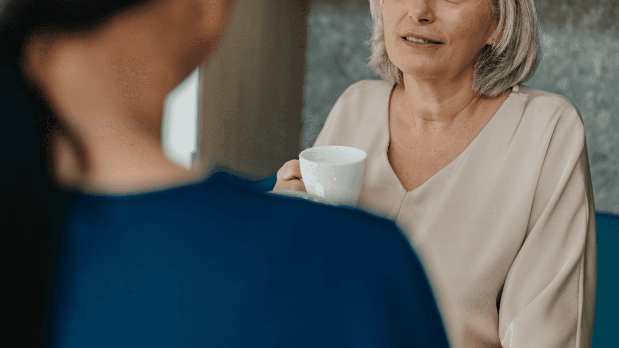 mother and daughter talking