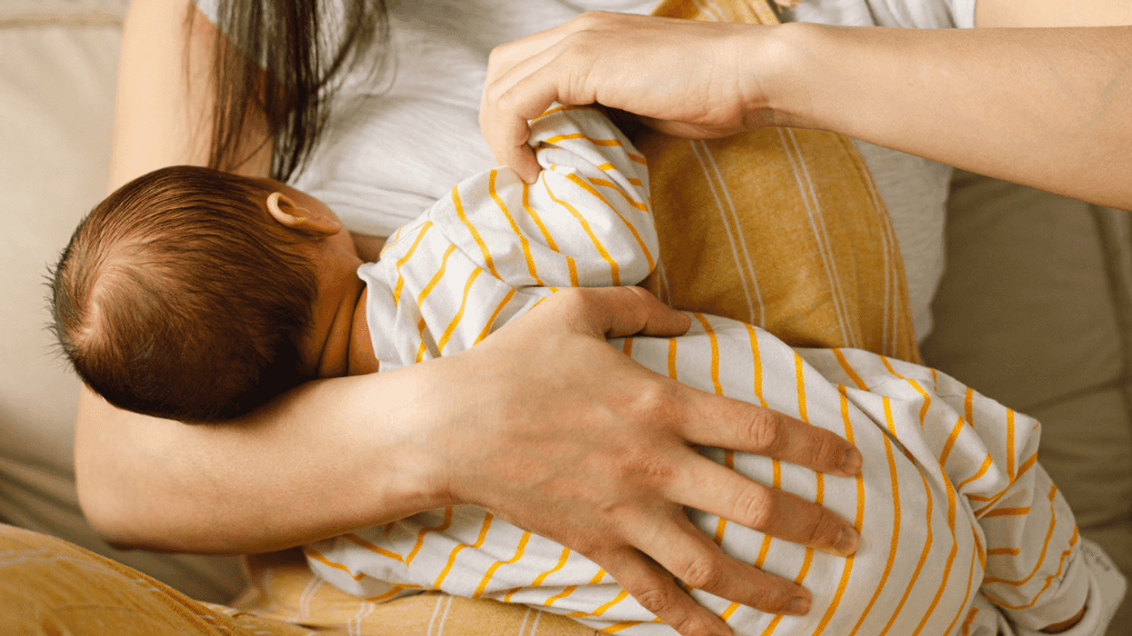 Mother breastfeeding her baby