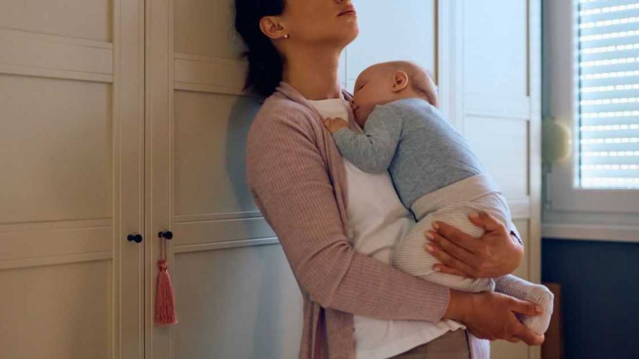 Mother holding a baby