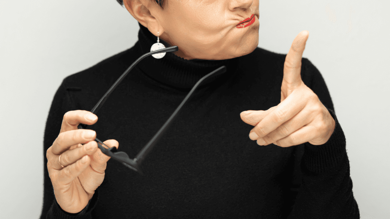 Offended older woman