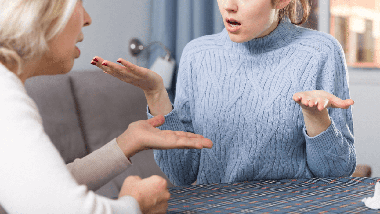 older and younger woman argue