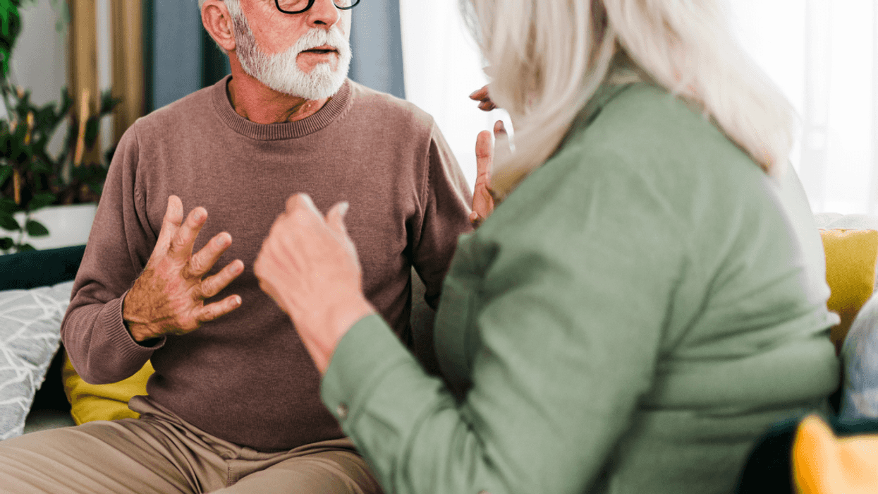 older couple arguing