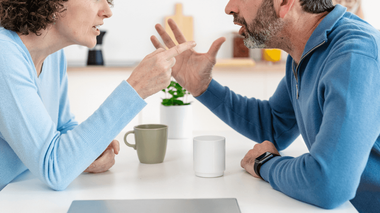 Older couple arguing