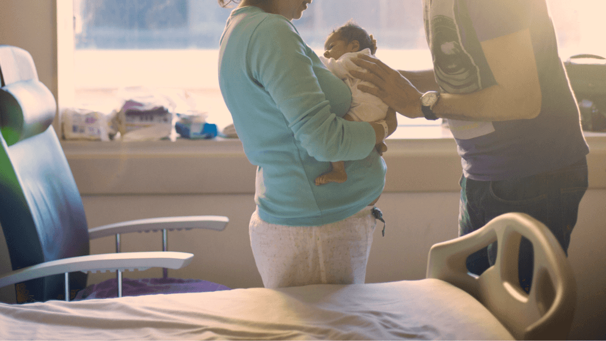 Parents with their newborn