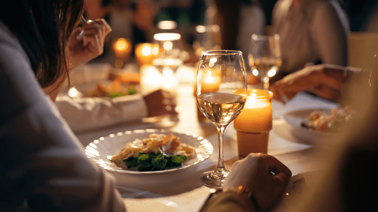 people eating in a fine dining restaurant