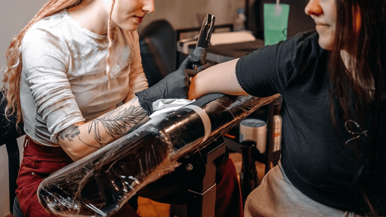person getting their first tattoo