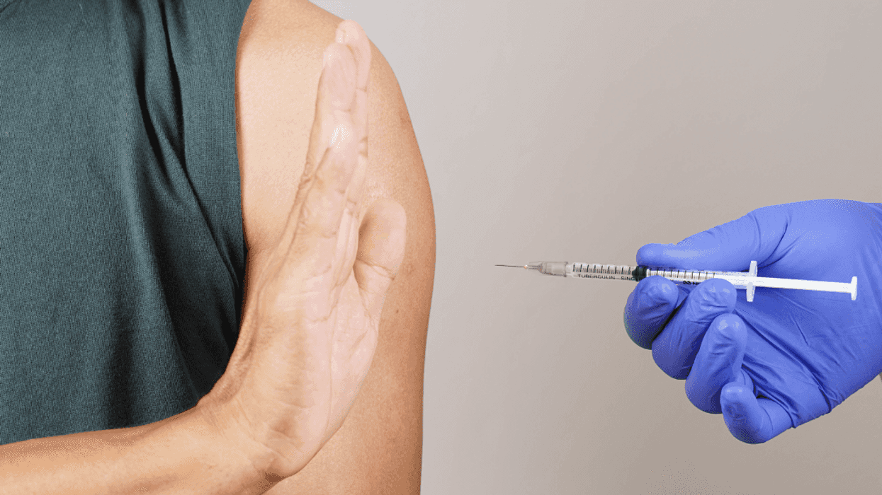 person refusing vaccination