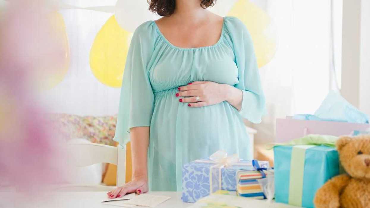 Pregnant woman at baby shower
