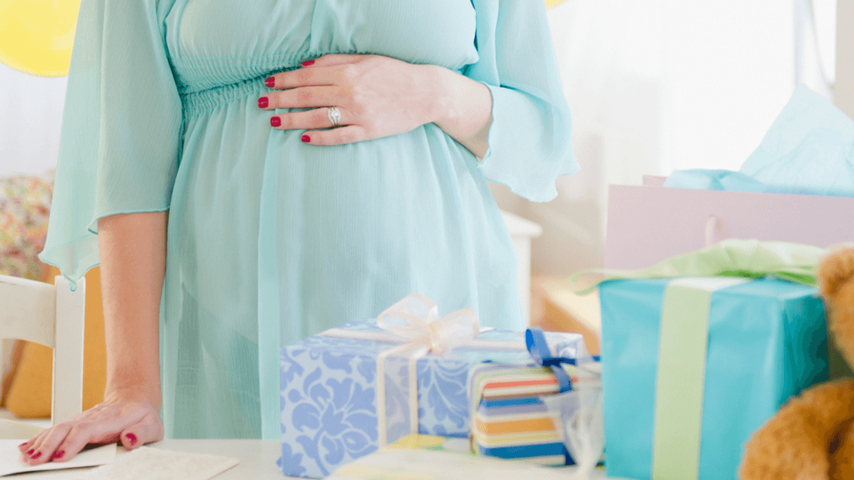 Pregnant woman at baby shower