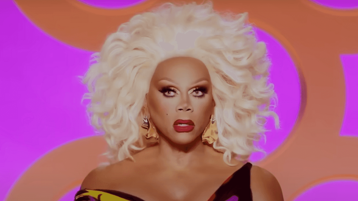 Rupaul in drag with blond wig
