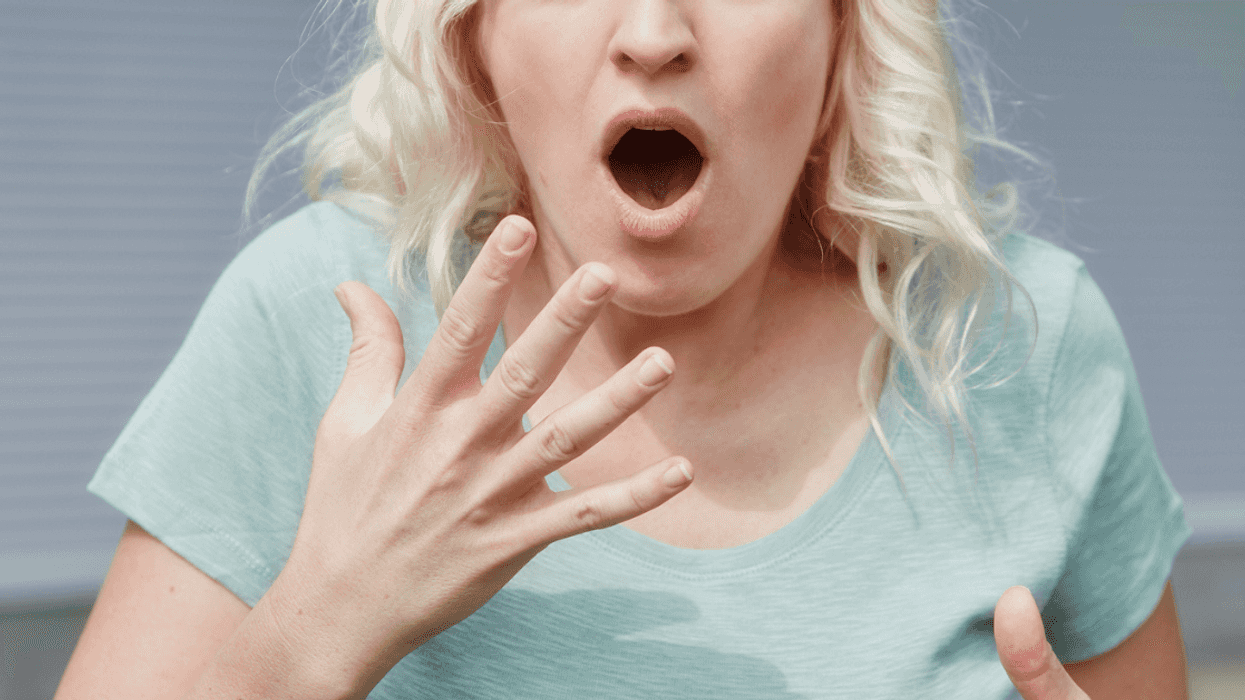 Shocked and angered woman