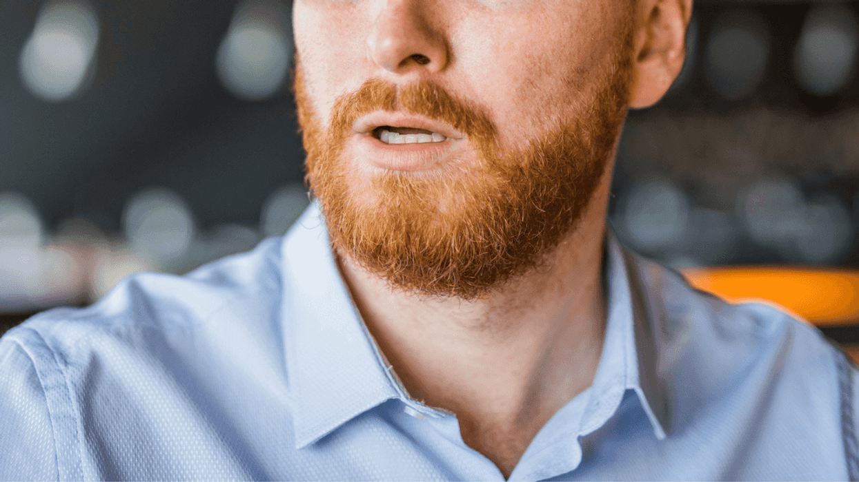 Shocked middle-aged man