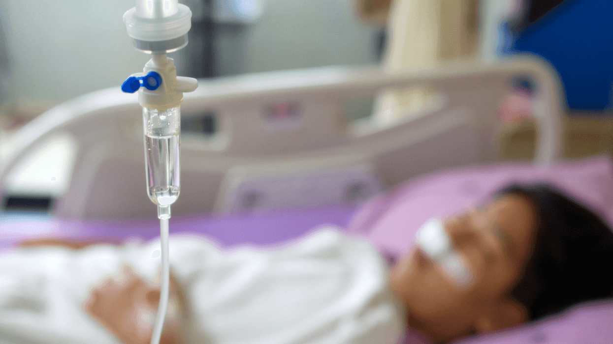 Sick child in hospital