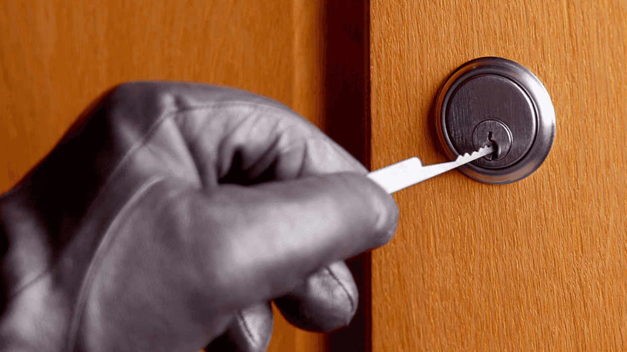 Thief picking a lock