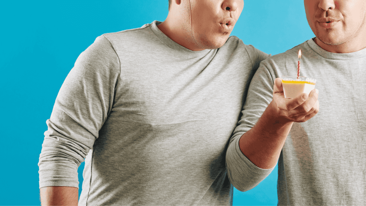 Twins celebrating their birthday