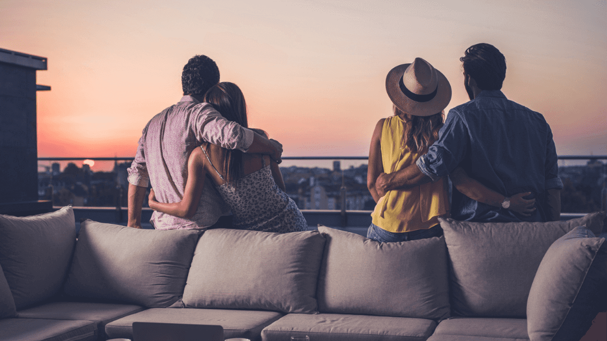 Two couples on a double date