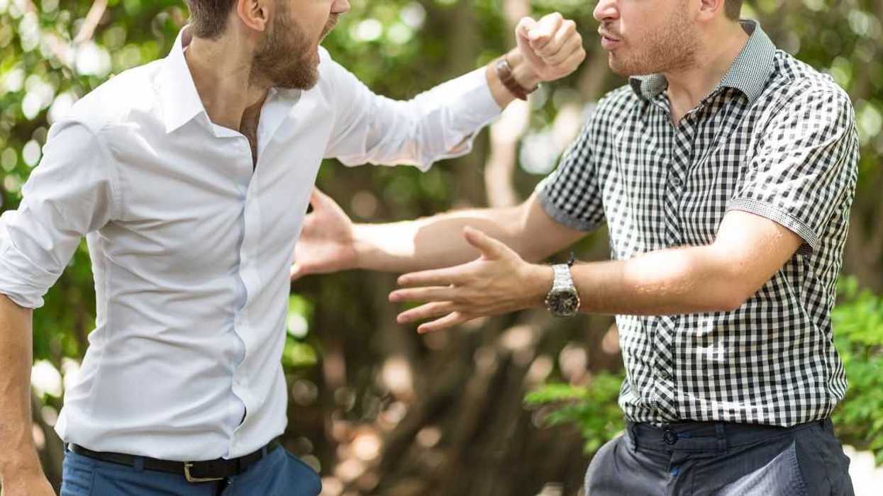 Two men arguing