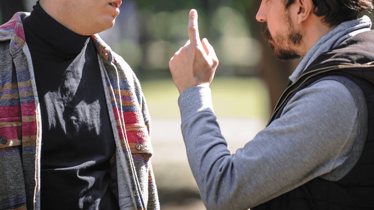 Two men arguing