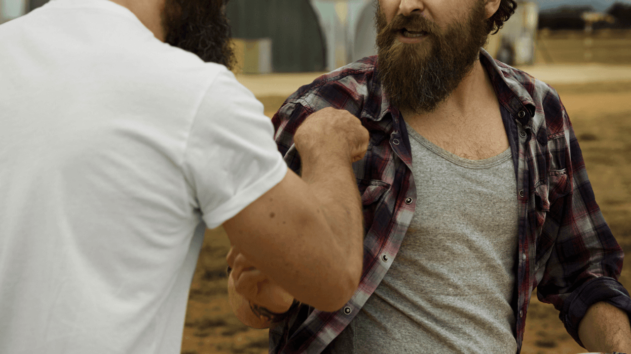 two men arguing