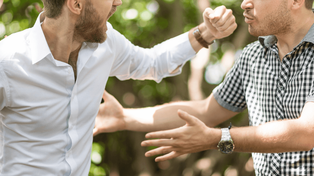Two men arguing