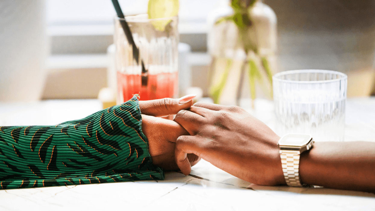 Two people on a date