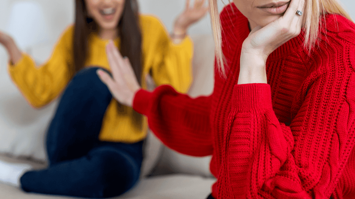 Two women having an argument.