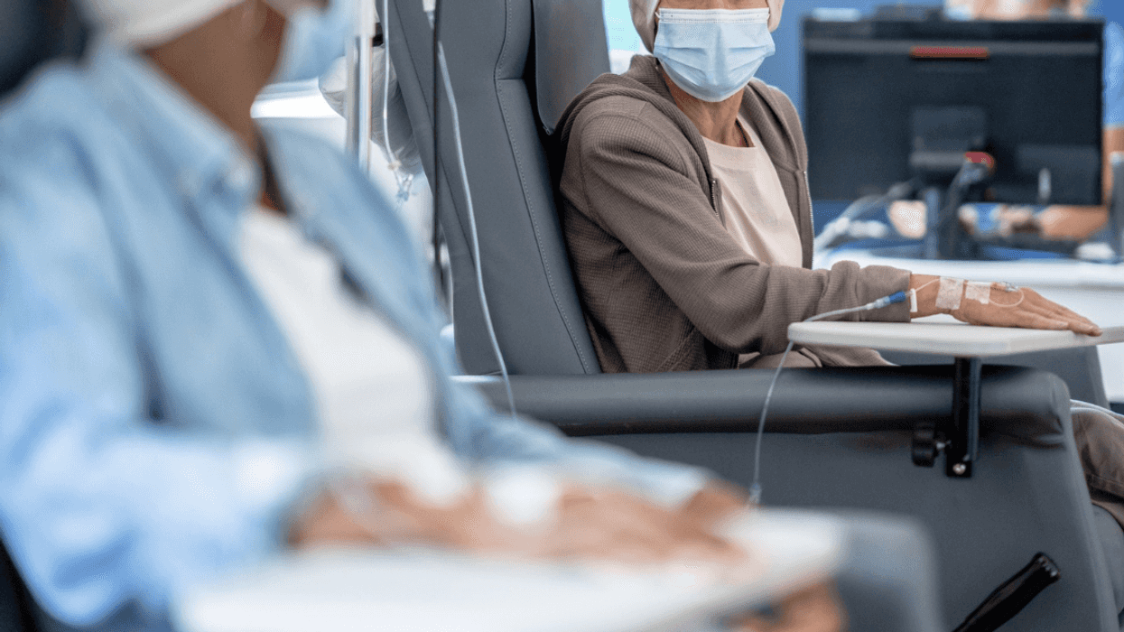 two women receiving chemotherapy