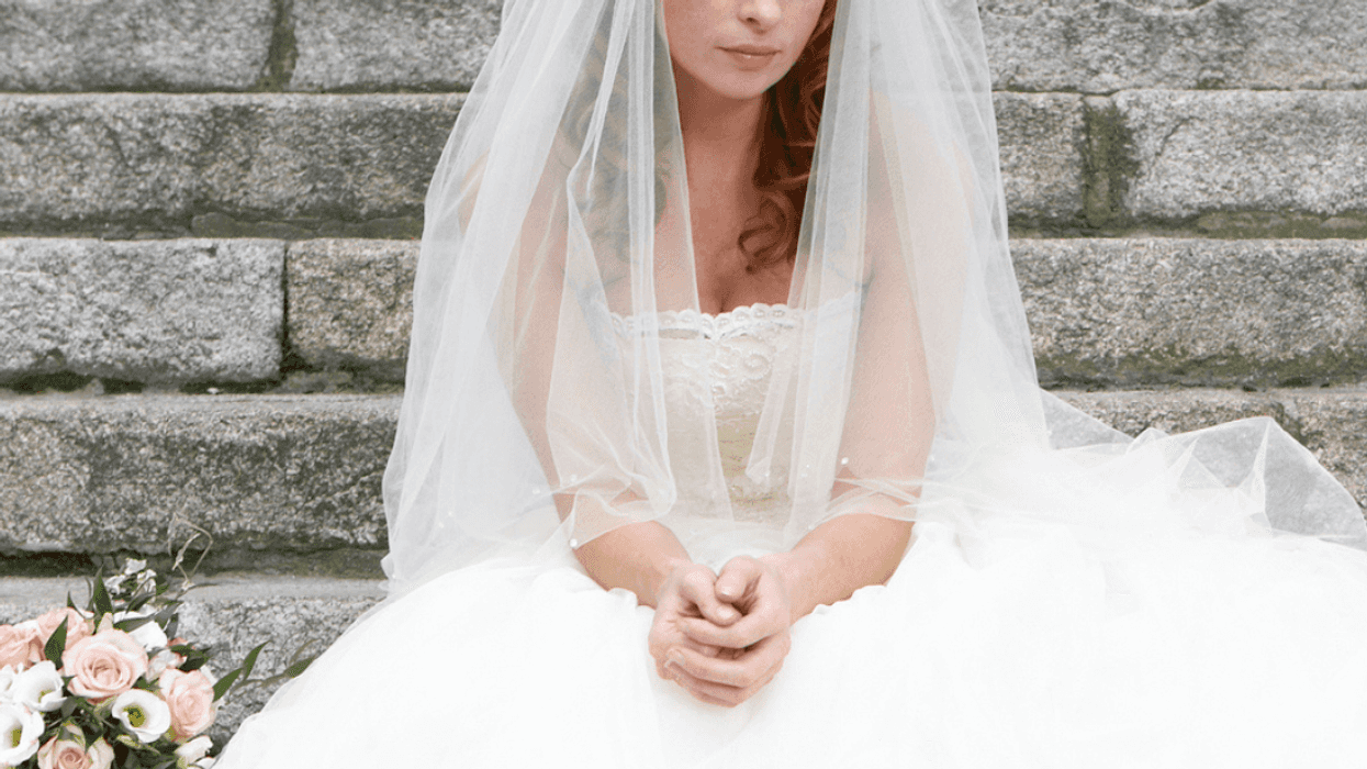 Unhappy bride