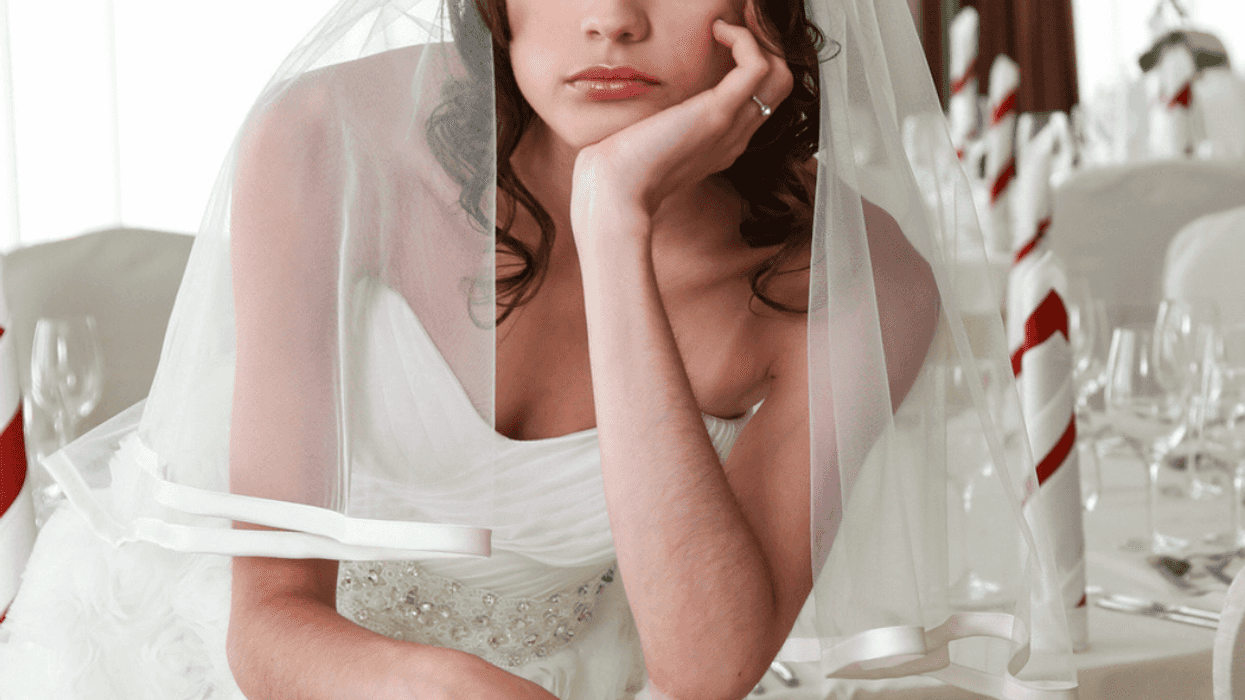 Unhappy bride
