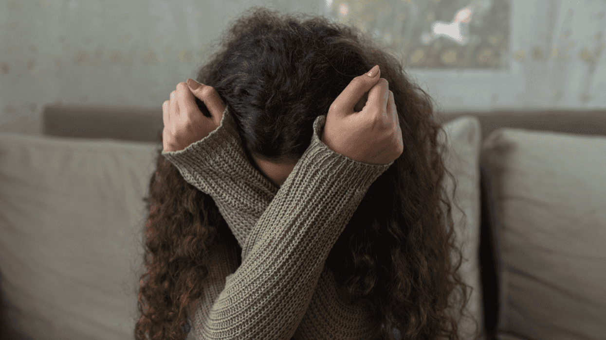 Upset teenage girl