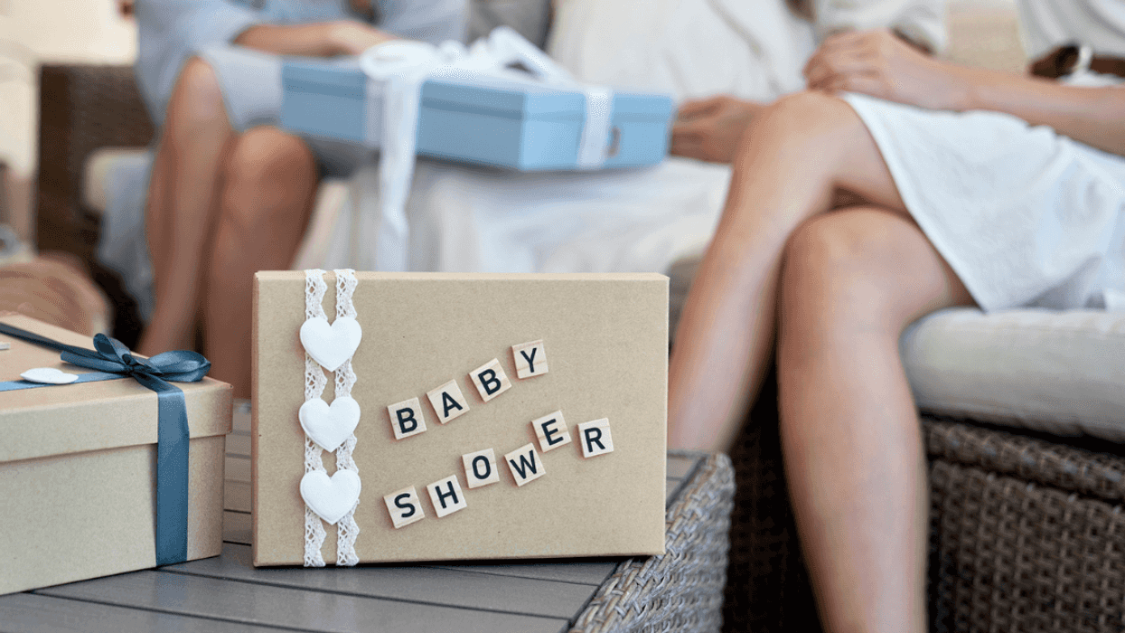 Woman at a baby shower