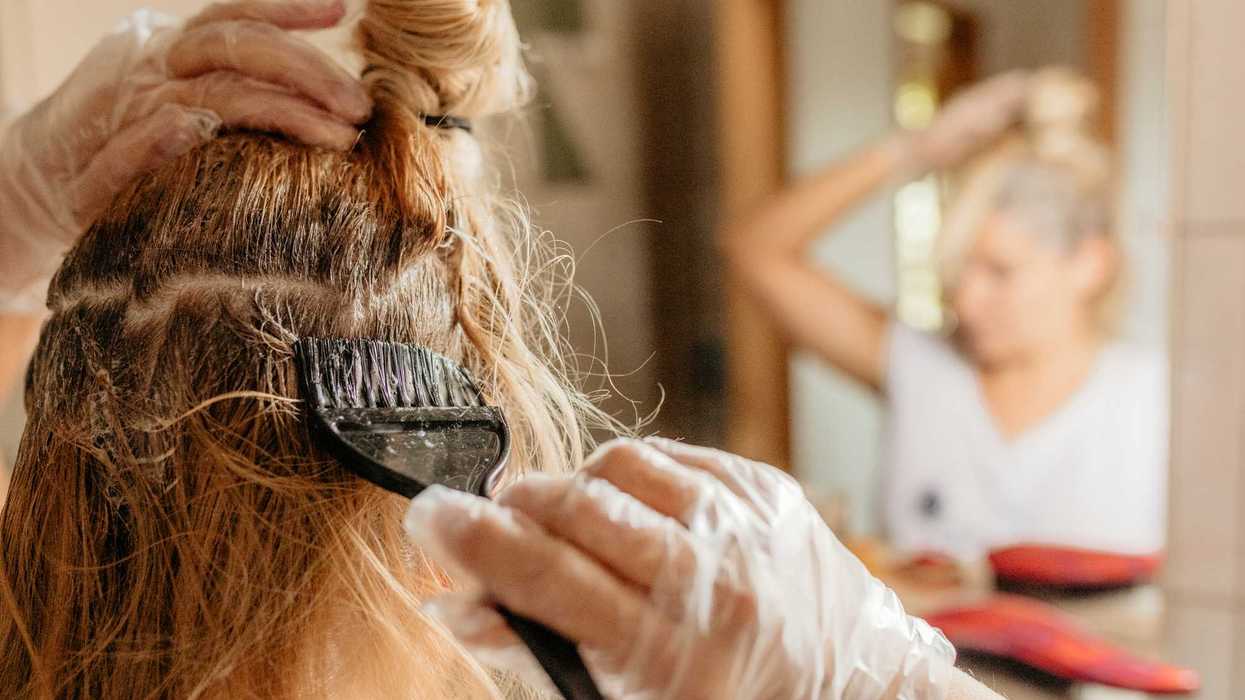 woman dying hair