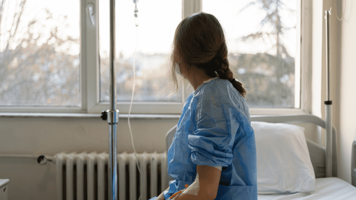 Woman in hospital