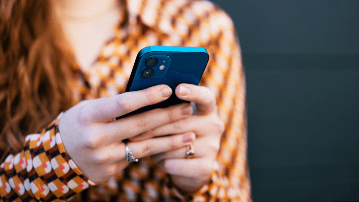 Woman looking at her phone