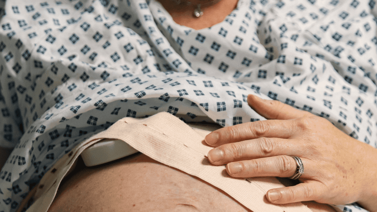 Woman preparing for childbirth