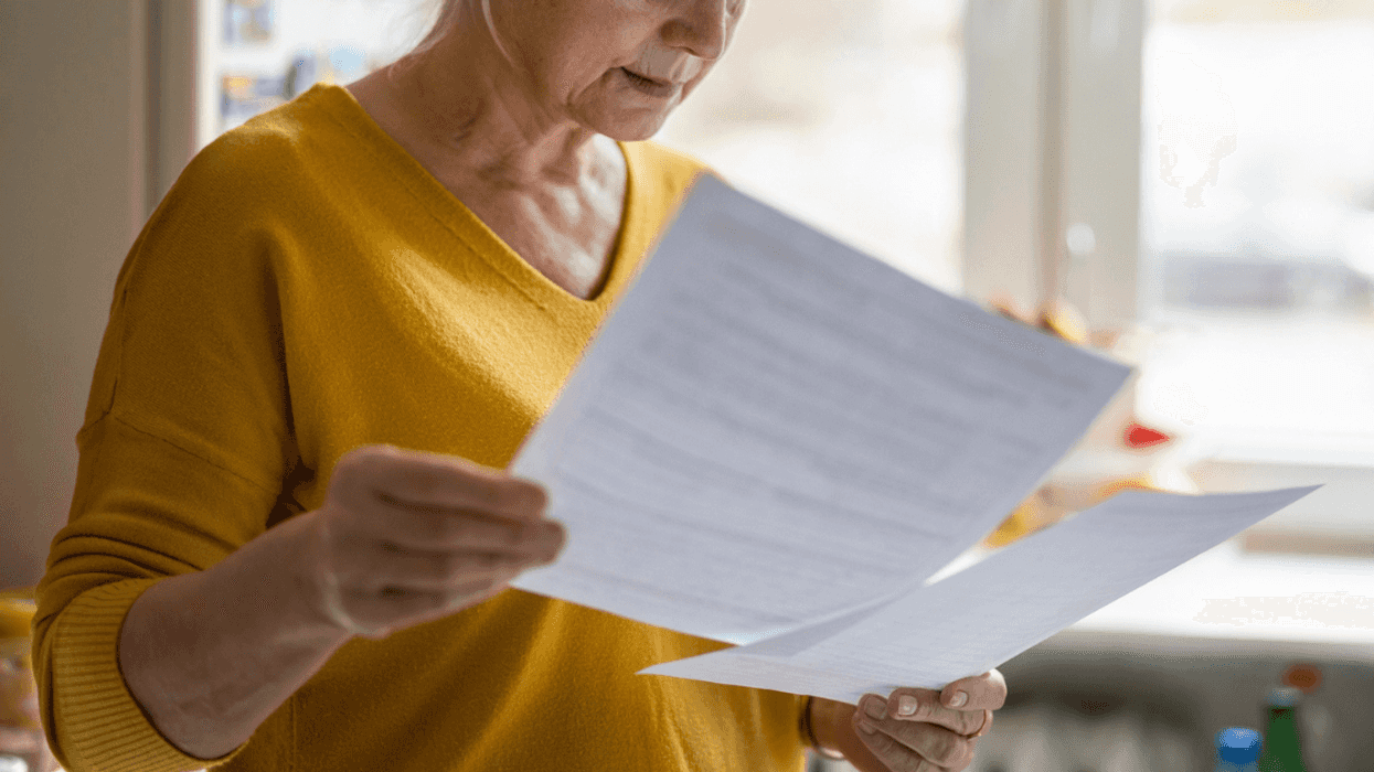 Woman reading letter
