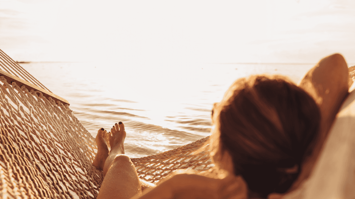 Woman relaxing on the beach