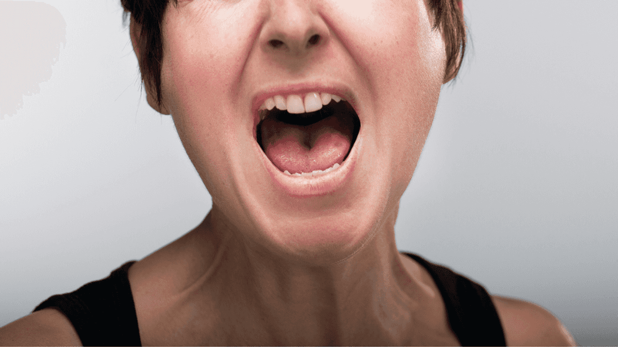 Woman screaming