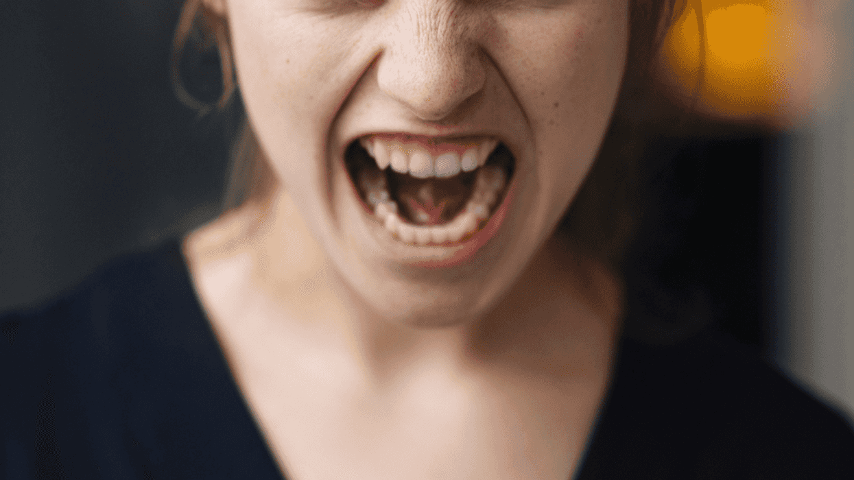 Woman screaming