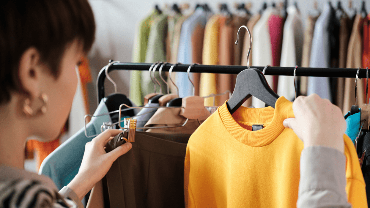 woman shopping for clothes
