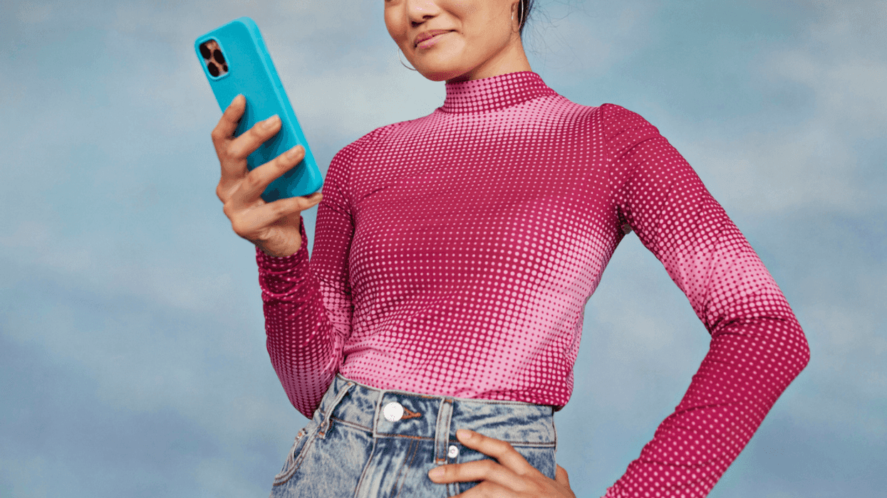 Woman using her cell phone