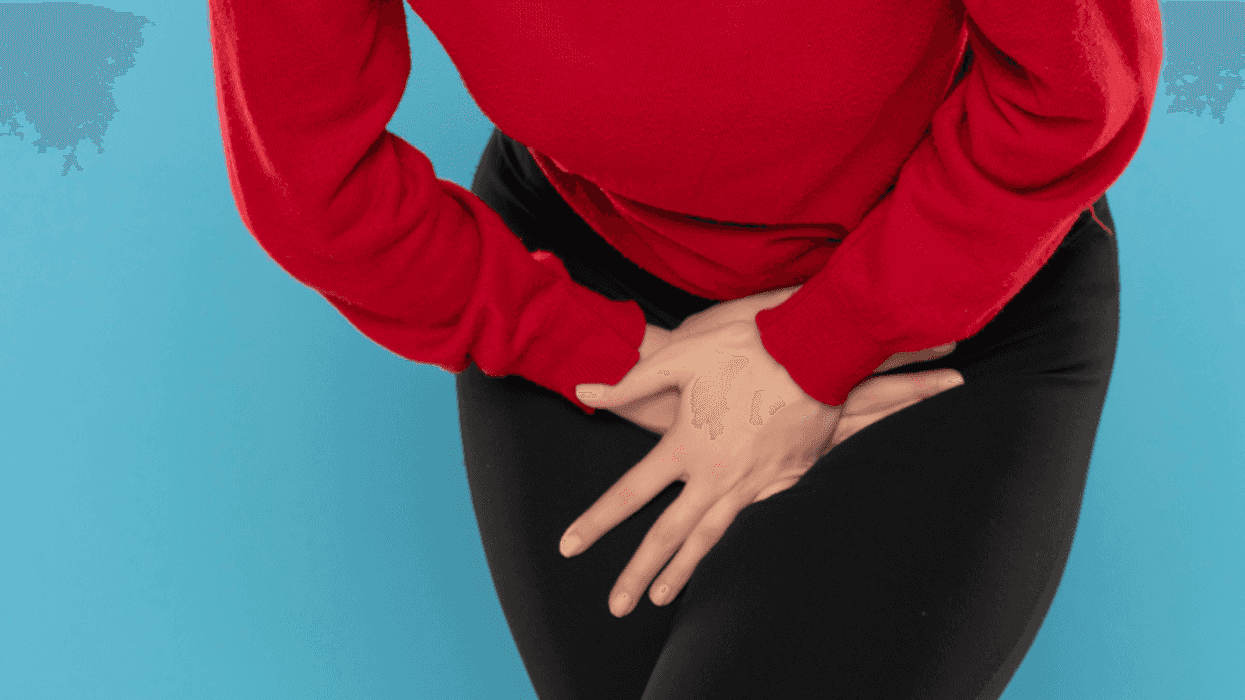 Woman who needs to use the restroom