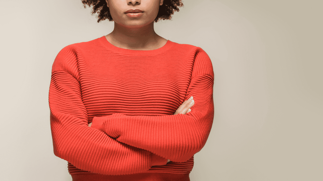 woman with arms crossed